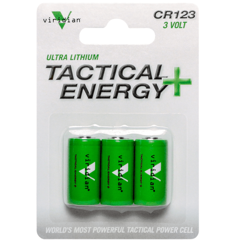 Viridian CR123 Battery 3.0 Volts,1,750 mAh, Package View