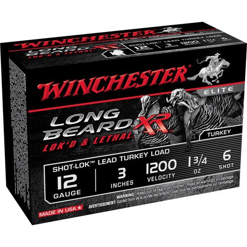 Winchester Ammo Long Beard XR Shot-Lok 12 Gauge 3" 1 3/4 oz 6 Shot - STLB1236