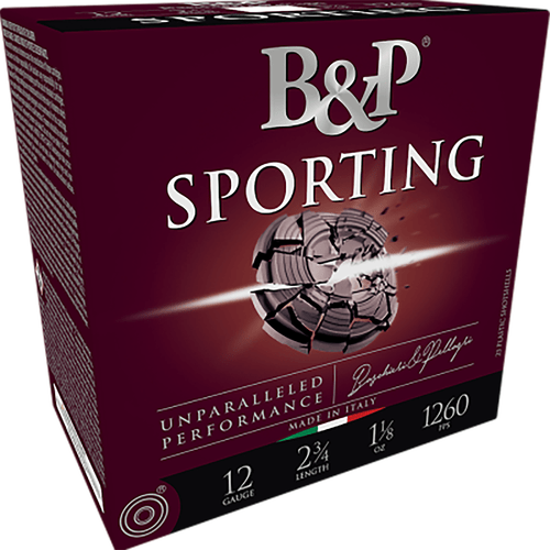 B&p Ammunition 12B1SH75 Sporting Clay 12 Gauge 2.75" 1oz 8.5Shot 25 Per Box