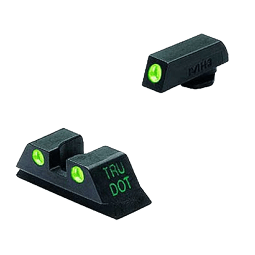 Meprolight USA 102243101 Tru-Dot Green Tritium White Outline Front Sight-Green Tritium White Outline Rear Sight Fits: Glock 17/19/22/23
