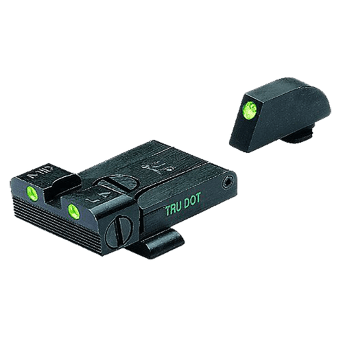 Meprolight USA 202243101 Tru-Dot Adjustable Sights Green Tritium White Outline Front Sight-Green Tritium White Outline Rear Sight Glock 17/19/22/23