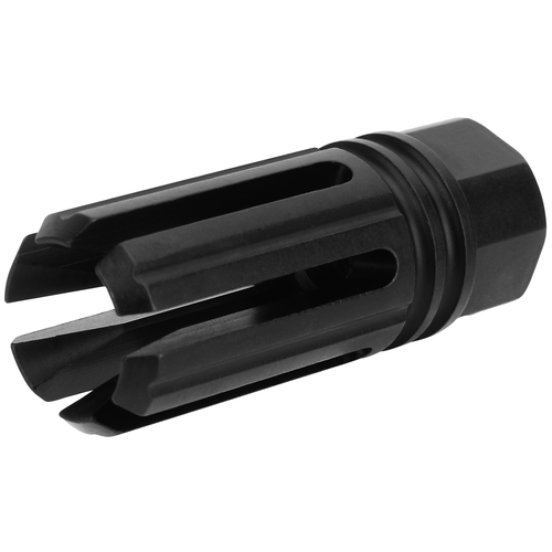 TacFire MZ1005N 6 Prong Flash Hider Black Nitride Steel with 1/2"-28 tpi Threads & 2.22" OAL for 5.56x45mm NATO AR-Platform
