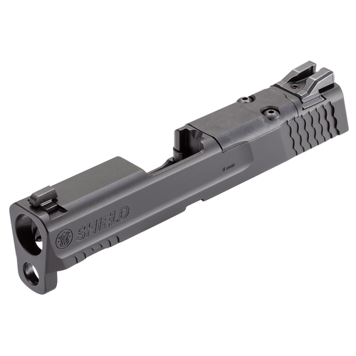 Smith & Wesson 3015613 Slide Assembly Shield Fits S&W Shield/Shield Plus Optic Ready 9mm Luger Black Armornite Stainless Steel 3-Dot White Sights