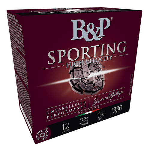 B&P 12B8SH75 Sporting Clay 12 Gauge 2.75" 1 1/8oz 7.5Shot 25 Per Box