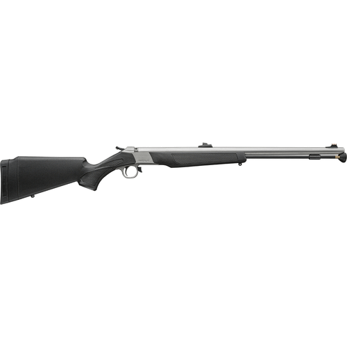 CVA PR2117SNW Wolf V2 Northwest 50 Cal Musket Cap 24" Matte Stainless Barrel/Rec, Black Synthetic Furniture, Fiber Optic Sights