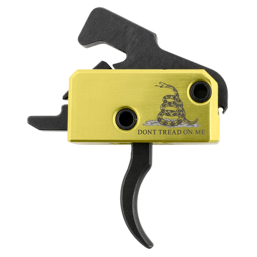 Rise Armament RA140DTOM Don't Tread on Me Trigger Assembly Single-Stage Curved Trigger with 3.50 lbs Draw Weight, Don't Tread on Me Flag Finish for AR-Platform