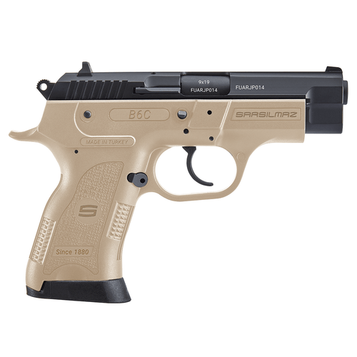 SAR USA B6C9FD B6C Compact 9mm Luger Caliber with 3.80" Barrel, 13+1 Capacity, Flat Dark Earth Handgun