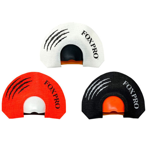 Foxpro Predator Combo Diaphragm Call Rabbit/Coyote Sounds Attracts Coyotes Black/Red/White 3 Pack - HOWLERPACK
