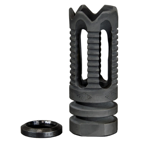 Yankee Hill 285C2 Phantom Flash Hider Black Steel with 1/2"-28 tpi Threads & Teeth for 5.56x45mm NATO AR-Platform