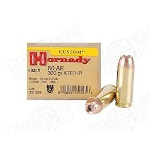 Hornady Custom .50 AE Ammunition 20 Rounds XTP JHP 300 Grains