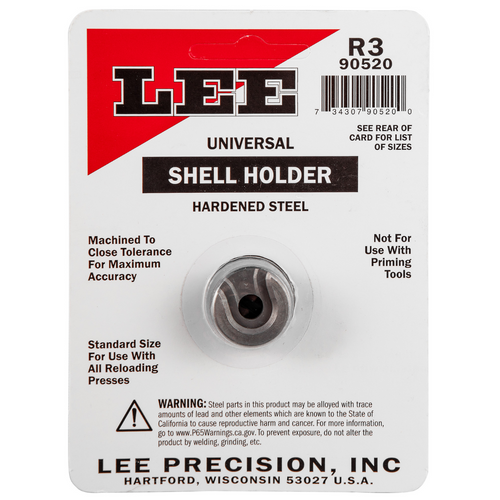 Lee Precision 90004 Shell Holder Universal #19R 9mm Luger / 38 ACP / 40 S&W