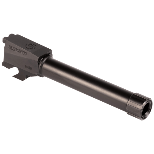 SilencerCo AC2486 Threaded Barrel 4.50" 9mm Luger, Black Nitride Stainless Steel, Fits Sig P320 Compact