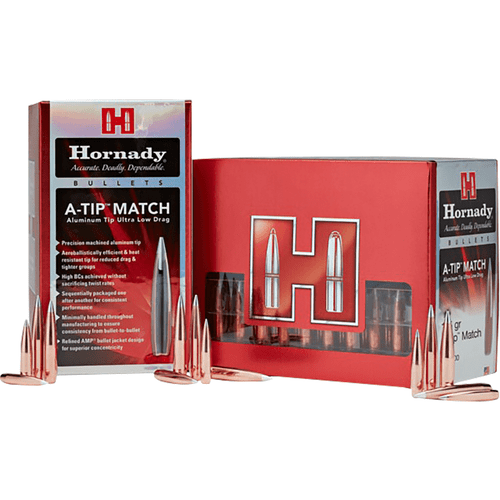 Hornady A‑Tip Match Bullets, Box/Bullet View