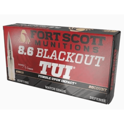 Fort Scott Munitions Tumble Upon Impact (TUI) Rifle Ammo, Box View