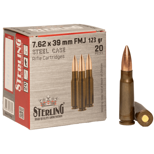 Sterling Steel Case Select Rifle Cartridges, Box View