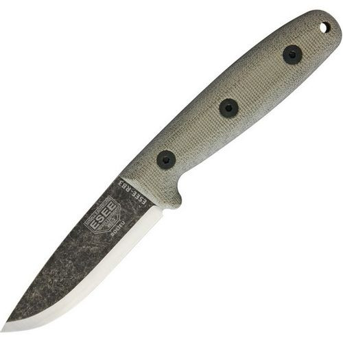 ESEE RB3-JRE Micarta Handle Reuben Bolieu 8.13" Fixed Knife w/ Drop Blade