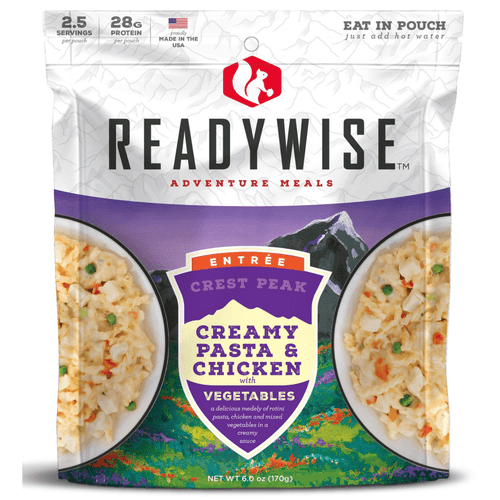 ReadyWise Crest Peak Creamy Pasta and Chicken Outdoor Food Kit, Package View