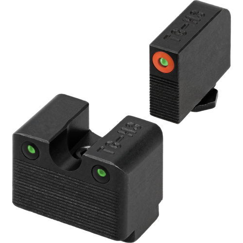 TruGlo Tritium Pro Black | Green Tritium White Outline Front Sight Green Tritium Rear Sight TG231G3MW