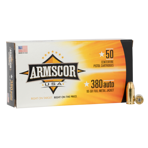 Armscor FAC3802N USA 380ACP 95gr Full Metal Jacket 50 Per Box/20 Case Front