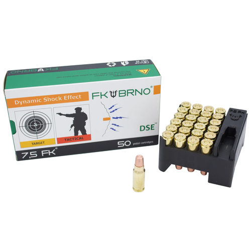 FK Brno US F9 7.5FK 101gr Copper Flat Nose 50 Per Box FKAMMOF950 Package