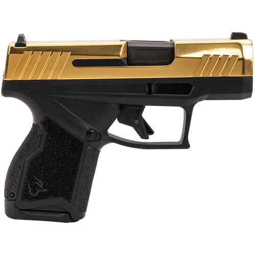 Taurus 1-GX4M931-G GX4 Micro-Compact Frame 9mm Luger 13+1 3.06" Satin Black DLC Stainless Steel Barrel, Gold Right