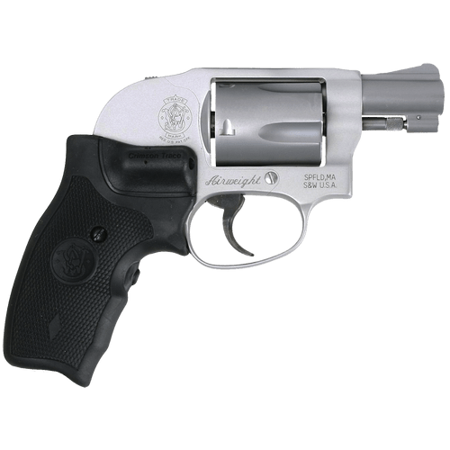 Smith & Wesson Model 638 Airweight Revolver 163071, 38 Special, 1 7/8 in, Crimson Trace Grip, Matte Silver Finish, 5Rd