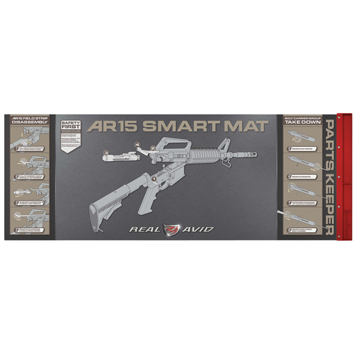 Real Avid AVAR15SM AR-15 Smart Mat Black/Red 43" x 16" AR-15 Diagram Illustration