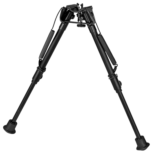 Harris Bipods 1A2-L Non-Swivel L Swivel Stud, 9-13", Black Steel/Aluminum, Rubber Feet