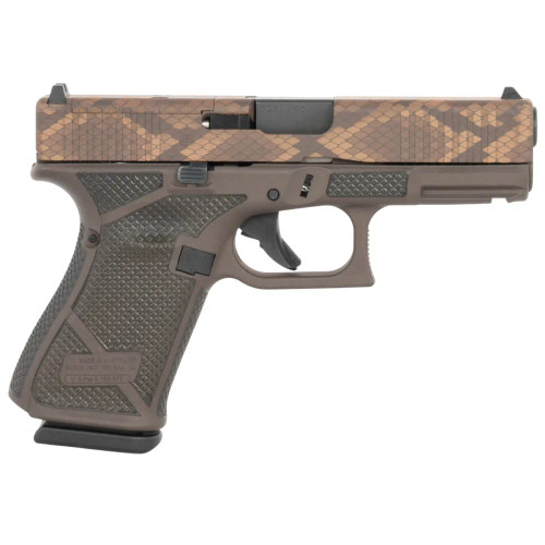 Glock South Exclusive Compact Frame 9mm Luger 15+1 4.02" Black GMB Barrel, Texas Snake Cerakote
