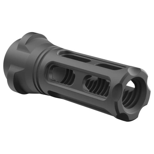 Breek BRK4323 Sentinel Caged Flash Hider Black Nitride Steel 1/2"x28 Threads 9mmLuger Compatible w/ Breek-LOK 3QD