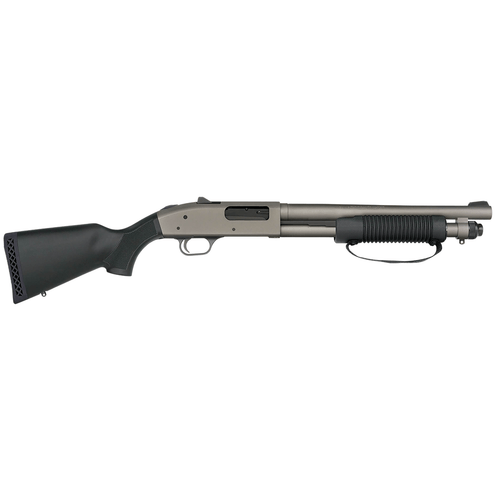 Mossberg 50798 590A1 NFA Pro 12 Gauge 5+1 14" Tungsten Gray Cerakote Barrel & Steel Drilled & Tapped Receiver, Fixed Black Synthetic Stock Shotgun