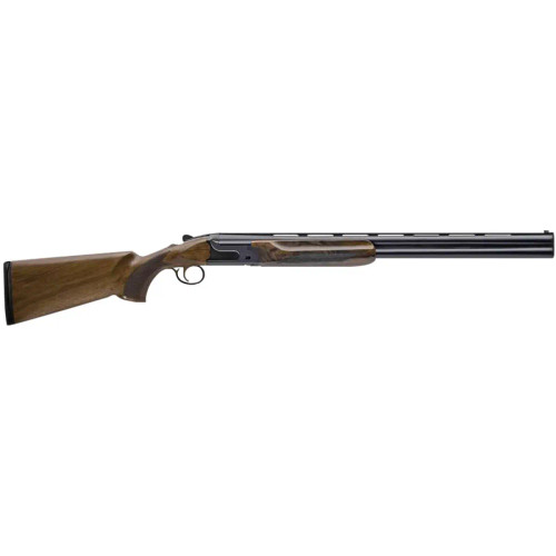 Charles Daly 202E 12 Gauge Break Open 3" 2rd 28" Black Over/Under Vent Rib Barrel, Black Engraved, Checkered Walnut 930394