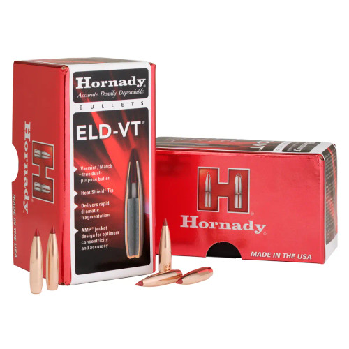 Hornady ELD-VT 25 Cal 95gr Bullets/Reloading 100 Per Box 25412