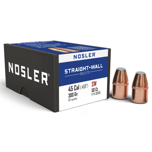 Nosler Straight Wall 458 Cal 300gr Power Point Bullets/Reloading 50 per Box 38068
