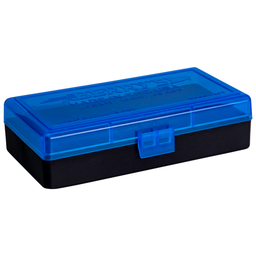 Berry's Ammo Box 40 S&W/45ACP Blue/Black Polypropylene 50rd 38861