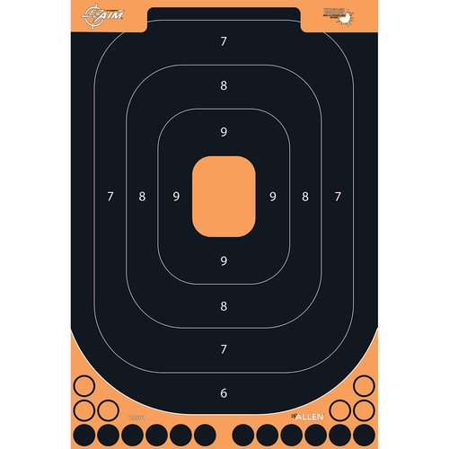 Allen 15501 EZ Aim Splash Adhesive Target Black/Orange Hanging 5 Pack