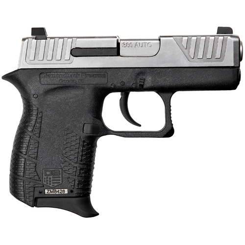 Diamondback DB380 Gen4 Micro-Compact .380 ACP, 6+1, 2.80 in Stainless Steel Barrel, Nickel Boron Slide, Black Polymer Frame – DB0100E022