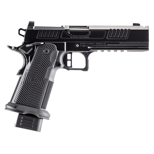 Alpha Foxtrot AA39X1EIH-PDBK19 AF1911 Romulus 9mm Luger 20+1 5" Black Ported Barrel Polished DLC Stainless Steel Optic Ready