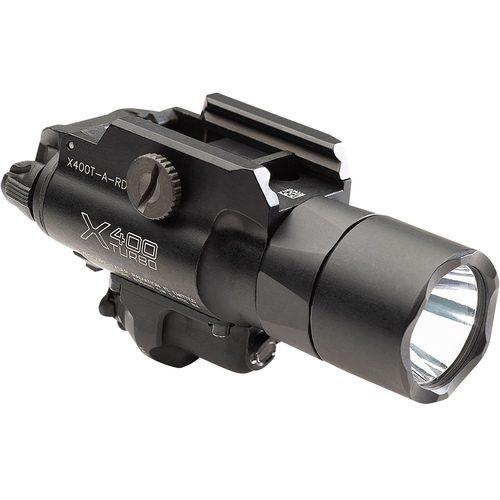 SureFire X400TARD X400T-A-RD Turbo Black Anodized 650 Lumens White LED/Red Laser