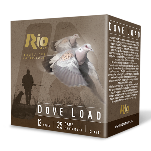 Rio Ammunition High Velocity Dove Loads 12Gauge 2.75" 1 1/8oz 7.5Shot 25 Per Box/10 Case
