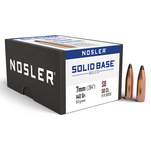 Nosler 38056 Solid Base 7mm 140gr Soft Point 50CT
