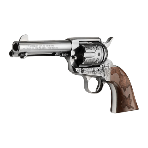 Pietta PFI357CP434EW Cowpoke 357 Mag 4.75" Barrel, Nickel Engraved