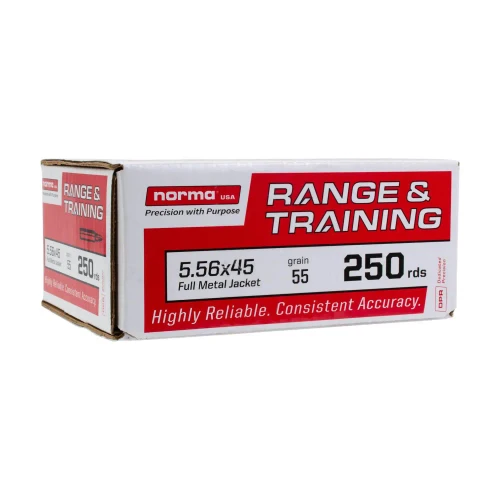 Norma Range & Training 5.56 NATO 55 Grain FMJ 250 Rounds