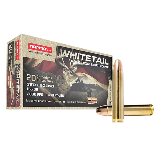 Norma Ammunition 603404704 Whitetail 350Legend 155gr Soft Point 20 Per Box