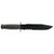 Ka-Bar 1271 Fighter  8" Fixed Clip Point Part Serrated Black 1095 Cro-Van Blade Black Kraton G Handle