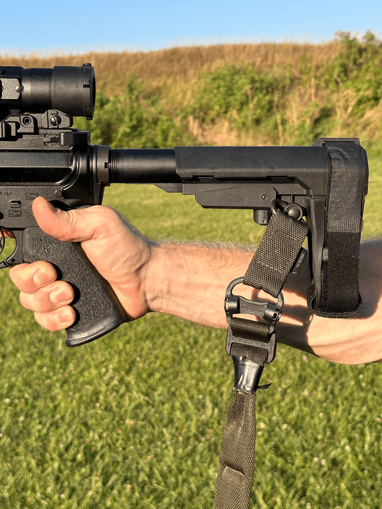 SB Tactical Pistol Brace at the gun range