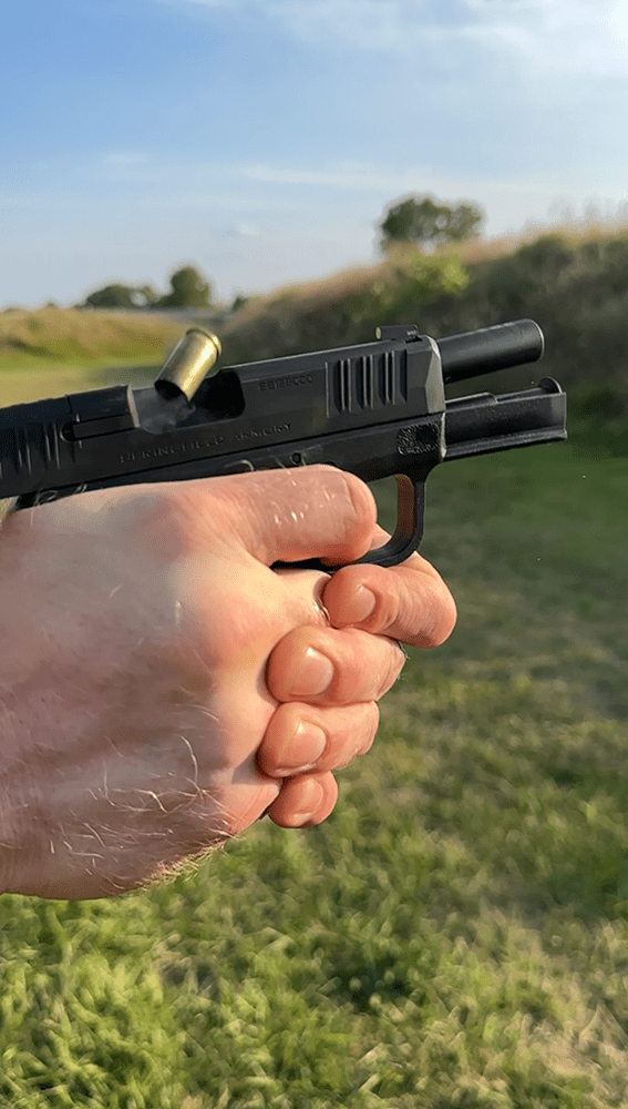 Springfield Armory Hellcat Pistol ejecting cartridge