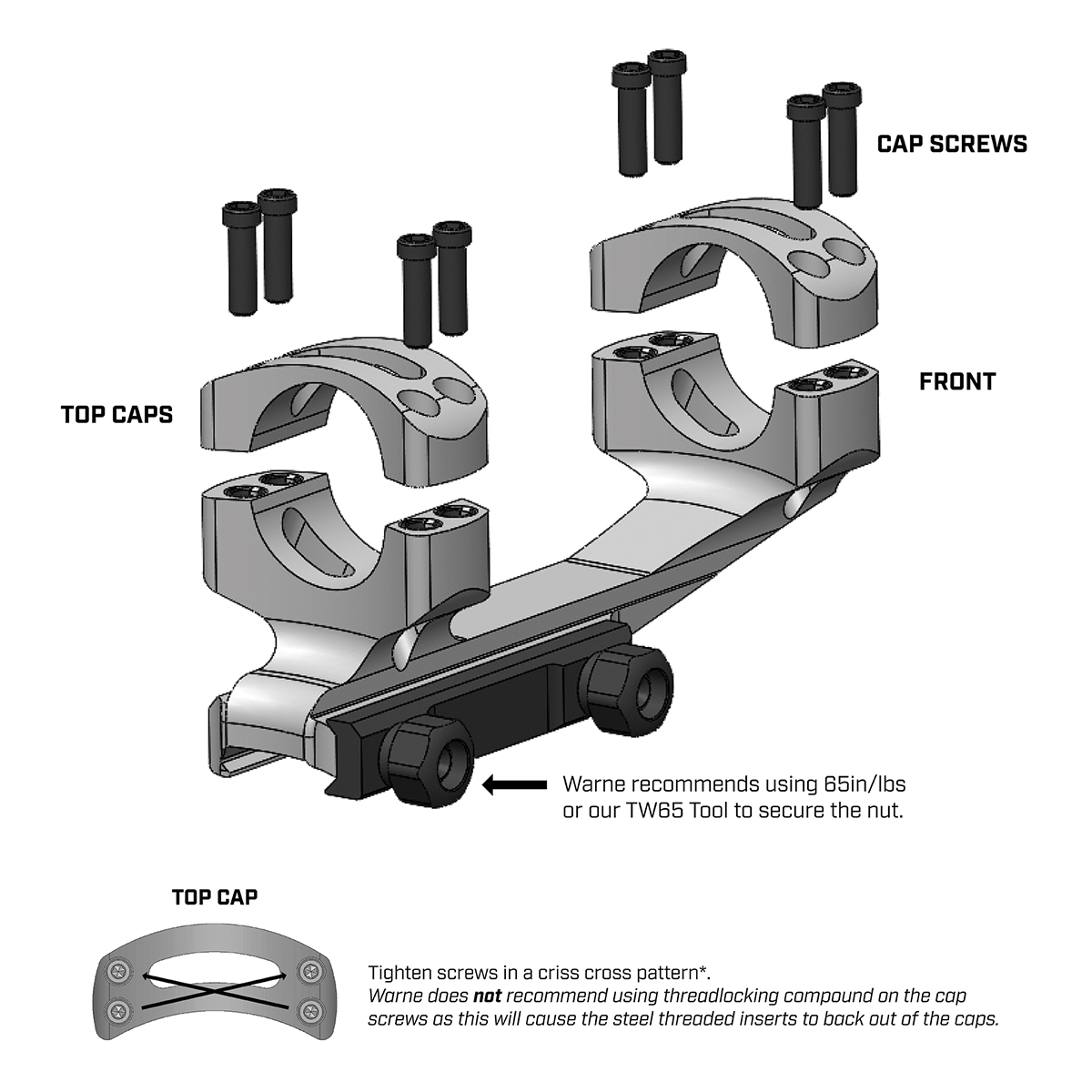 Warne Tactical XSKEL Gen 2 Extended Skeletonized 30mm MSR Scope Mount Dark Earth XSKEL30DE