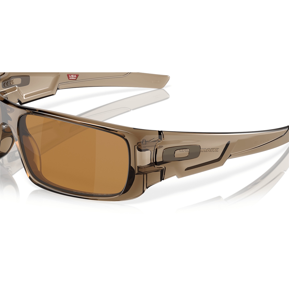 Oakley Crankshaft Brown Smoke Sunglasses with Tungsten Iridium