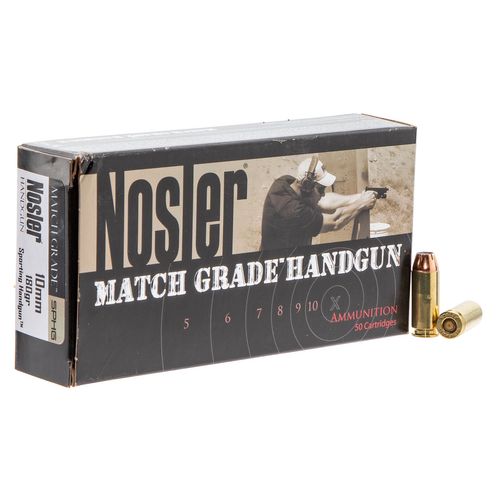 Nosler Match Grade 10mm Ammo 180gr Jacketed Hollow Point 20 Round Box, 51400